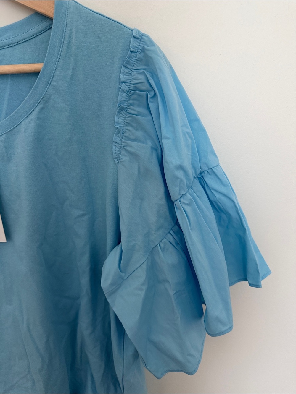 Bailey 44 Light Blue Puff Sleeve Sz L Top - Picture 3 of 5
